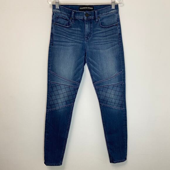 Express Denim - Express Jeans Legging Criss-Cross Knee Design